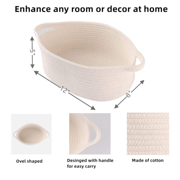 Multi-Purpose Cotton Rope Organizer Storage Basket - Image 7