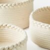 Round Braided Cotton Rope Basket – Available in 3 Sizes for Storage and Home Organization - Image 4