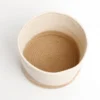 jute and cotton rope basket, 10-inch planter basket, eco-friendly storage basket, decorative indoor planter, natural two-tone storage basket, cotton rope basket for plants, stylish planter and organizer basket, multipurpose jute basket, indoor plant holder basket, sustainable home storage solution
