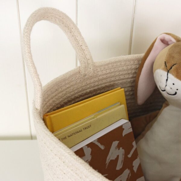 Cotton Rope Laundry and Storage Baskets with Handles – Available in Two Sizes - Image 2