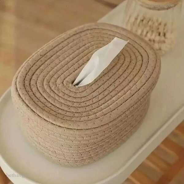 cotton rope tissue box