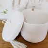 cotton rope storage basket, storage bin with lid, decorative storage basket, toy storage bin, cotton rope home organizer, minimalist storage basket, woven storage bin, nursery storage basket, eco-friendly storage solution, round storage bin with lid, laundry storage basket, soft woven basket for home