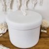 cotton rope storage basket, storage bin with lid, decorative storage basket, toy storage bin, cotton rope home organizer, minimalist storage basket, woven storage bin, nursery storage basket, eco-friendly storage solution, round storage bin with lid, laundry storage basket, soft woven basket for home