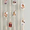 macrame photo hanger macrame wall photo display boho photo display wall decor picture display with tassels cotton rope wall hanger photo organizer with clips handmade photo wall hanging aesthetic photo wall decor boho picture frame alternative