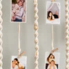 macrame photo hanger macrame wall photo display boho photo display wall decor picture display with tassels cotton rope wall hanger photo organizer with clips handmade photo wall hanging aesthetic photo wall decor boho picture frame alternative