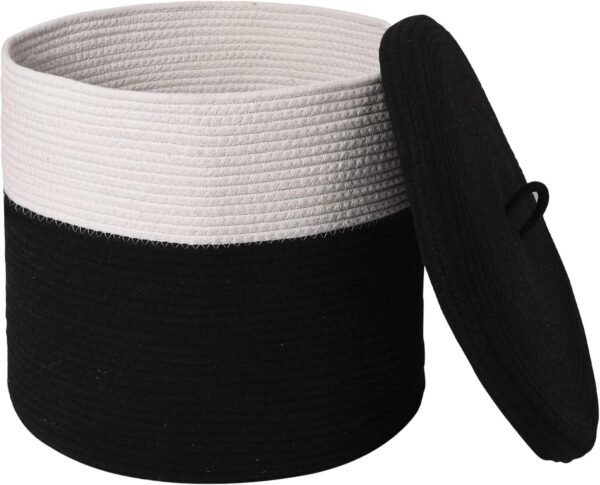 Laundry Basket with Lid –Storage Bin for Toys, Clothes & Blankets