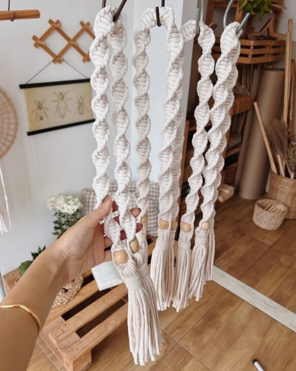 macrame curtain holder macrame tiebacks rope curtain tiebacks boho curtain holders handmade curtain accessories cotton curtain rope boho decor macrame curtain ties bohemian curtain holders