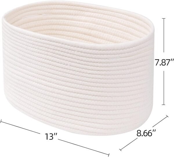 Cube cotton rope basket Cube shelf organizer basket Storage cube basket for kids room Closet bin for toys and clothes Cotton storage bin for Daraz White rope organizer Pakistan Black storage basket for shelves Home storage solutions Pakistan