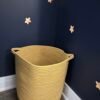 light orange laundry basket cotton rope laundry hamper Pakistan large storage bin with handles laundry basket for clothes Pakistan round storage basket for towels toy storage basket cotton rope laundry bin for bedroom decor home organizer basket Daraz cotton rope basket online Pakistan
