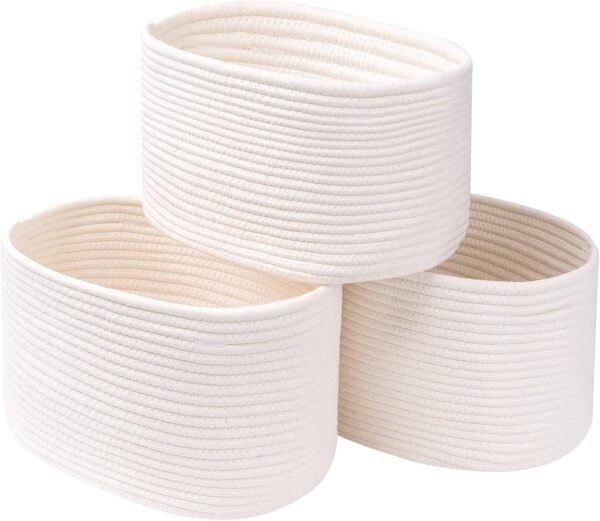 Cube cotton rope basket Cube shelf organizer basket Storage cube basket for kids room Closet bin for toys and clothes Cotton storage bin for Daraz White rope organizer Pakistan Black storage basket for shelves Home storage solutions Pakistan