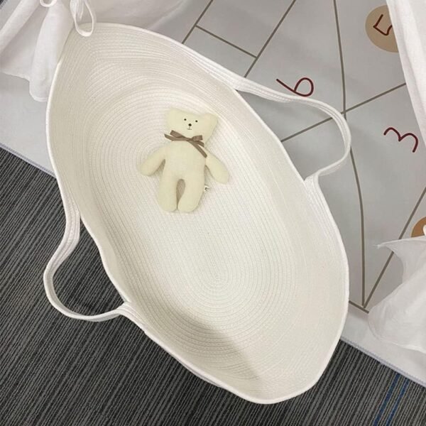 cotton baby basket Pakistan newborn rope sleeping basket travel baby bed without mattress portable cotton rope basket baby Moses basket cotton rope basket cot for newborn baby basket bed without padding baby basket organizer for room breathable baby sleep basket newborn basket Pakistan