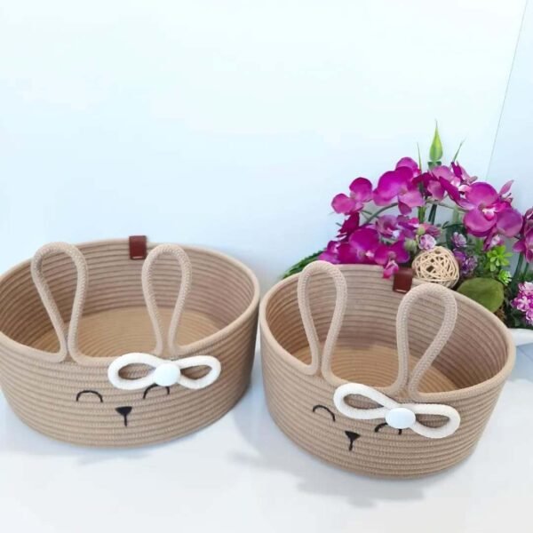 Brown kids toy basket