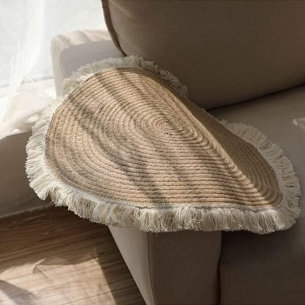 macrame tassel rug boho cotton rope rug aesthetic home décor rug round tassel rug farmhouse cotton rug 2ft round boho rug 3ft macrame rug 4ft aesthetic cotton rug handmade round rug cozy corner rug jute rug