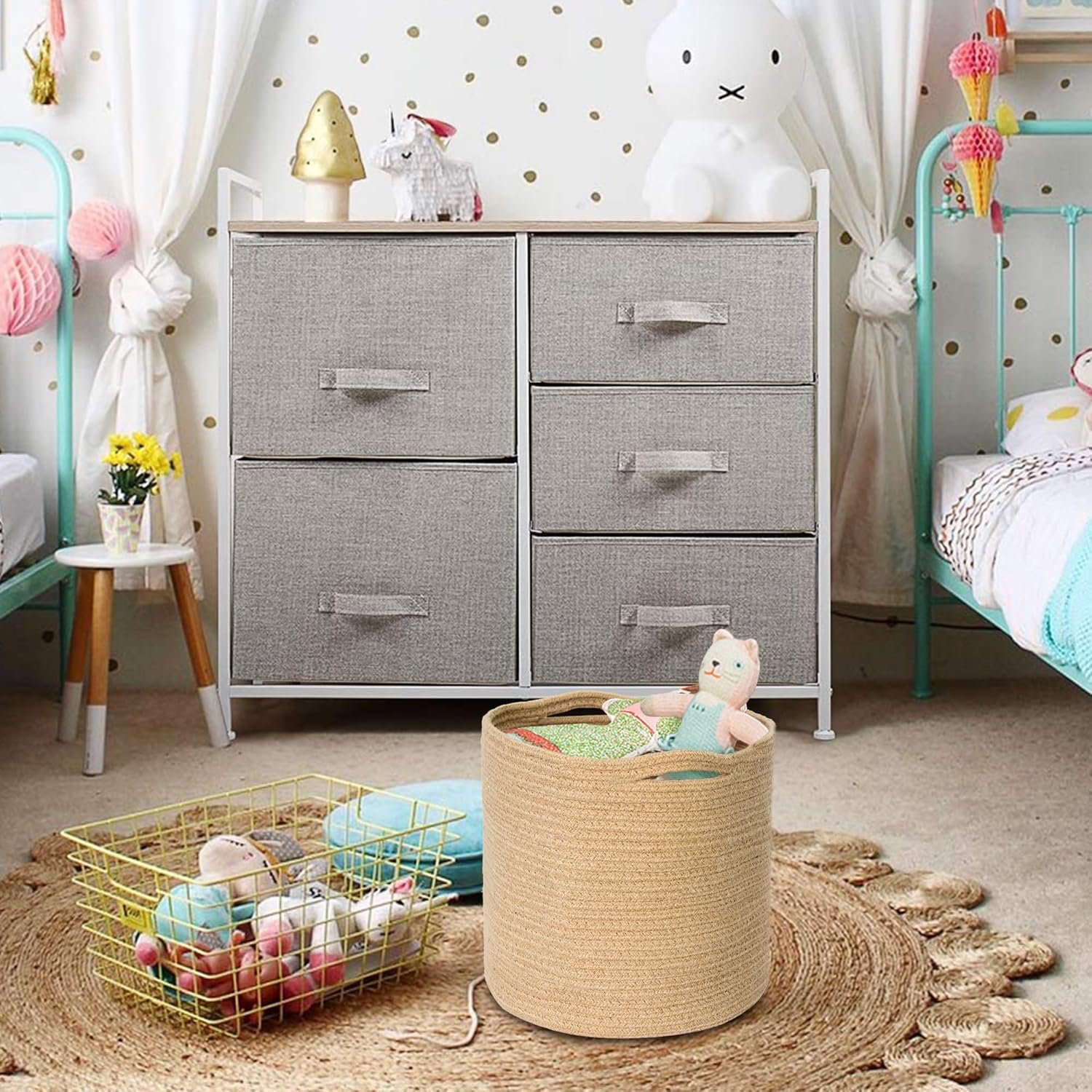 jute storage basket rope laundry basket woven storage basket round laundry hamper toy storage basket plant basket cover jute rope basket with handles blanket storage basket woven laundry basket natural fiber basket large jute rope laundry basket with handles round woven storage basket for home jute plant basket for indoor pots multipurpose storage basket for living room