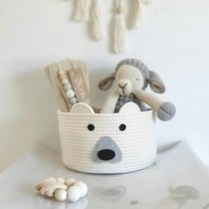 kids storage basket toy storage basket cotton rope basket nursery storage basket baby storage bin cute basket for kids bear basket organizer baby toy organizer nursery decor basket kids room storage cute bear face storage basket for kids room cotton rope toy basket for nursery organization baby storage basket for toys and clothes small cute storage bins for kids room